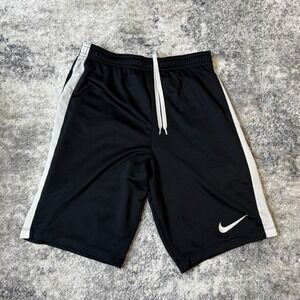 Nike Dri-FIT Mens Athletic Shorts Black White Mesh Stripe Small Basketball Gym